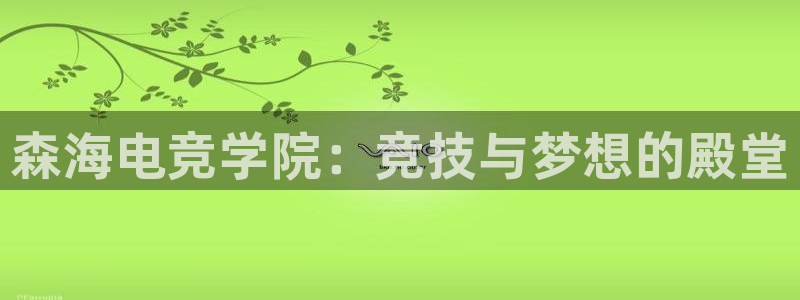 威客电竞客：森海电竞学院：竞技与梦想的殿堂