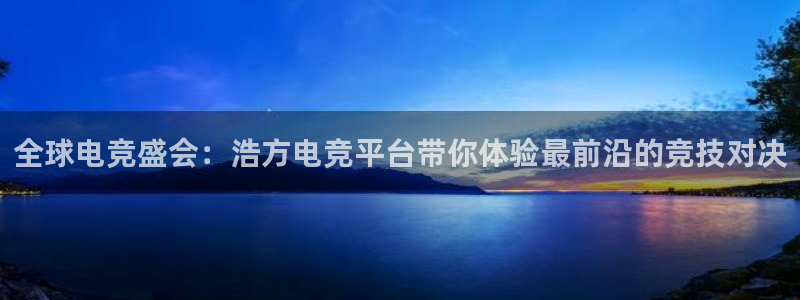 威客电竞·(中国)VKGAMING：全球电竞盛会：浩方电竞平台带你体验最前沿的竞技对决